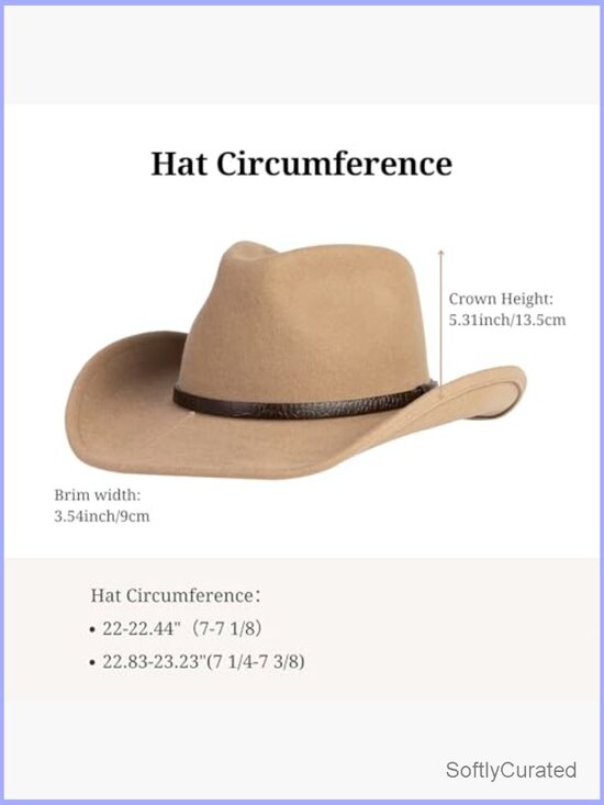 100% Wool Cowboy Hat Water Resistant Wide Brim Shapeable Western Rancher Hat main image 4